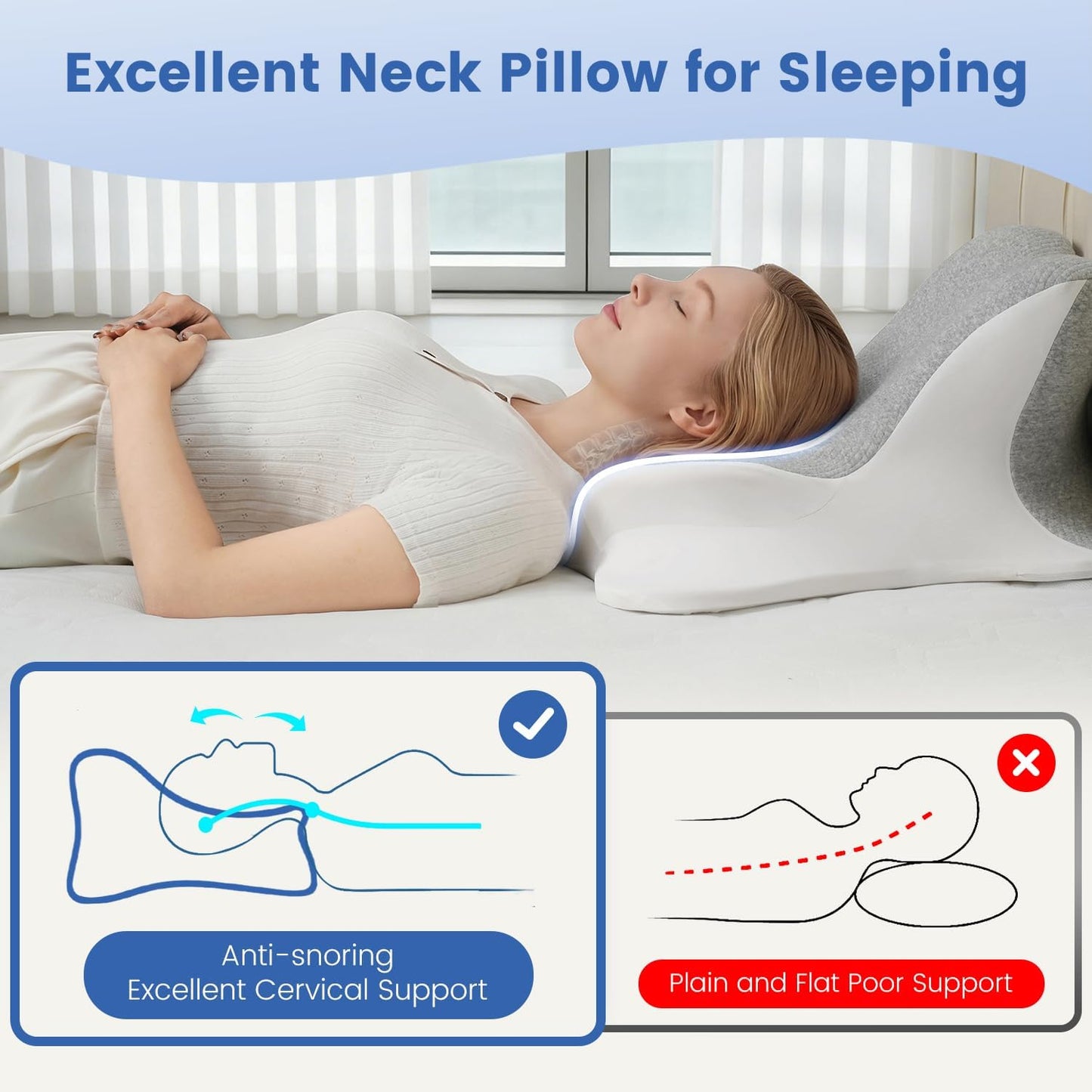 Bourkimi Memory Foam Wedge Reading Pillow with Cooling Ice Silk Cover, Dual-Usage Bed Rest Support Pillow